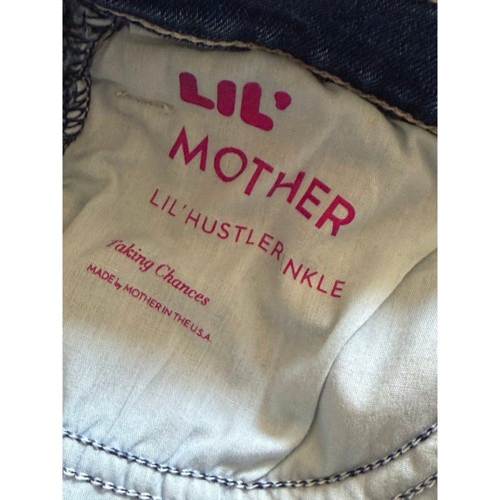 Mother Lil' Hustler Ankle Jeans Womens 30 Cropped Kick Flare High Rise Denim - Picture 8 of 11
